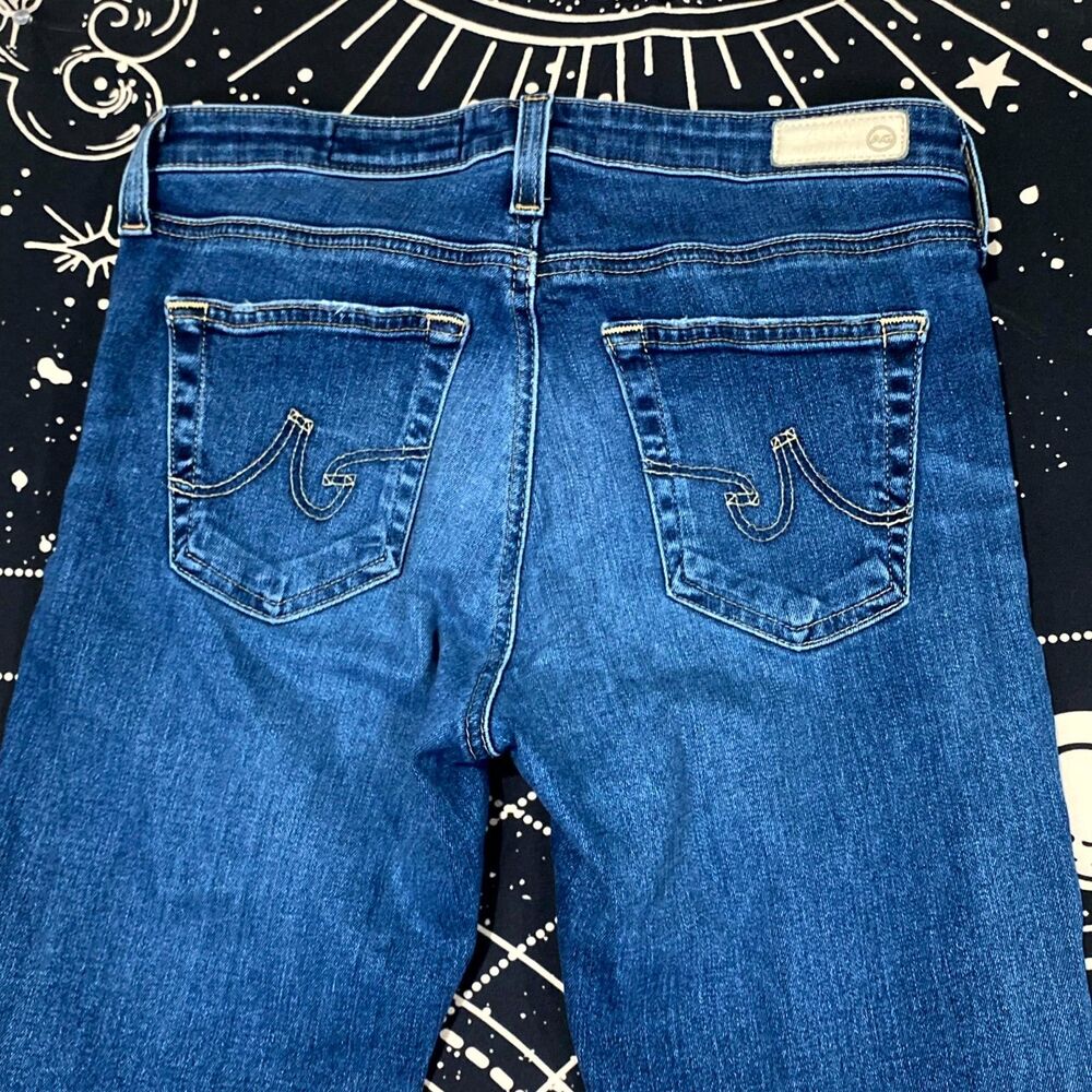 AG-ED Jeans Womens 27x28 Blue Cotton Denim Jegging Raw-Hem Faded Casual Preppy